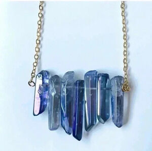 ✨️Purple rainbow 🌈 aura quartz Bondhu necklace rare hard to find✨️